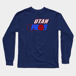 Defunct Utah Prospectors WBA Basketball Long Sleeve T-Shirt